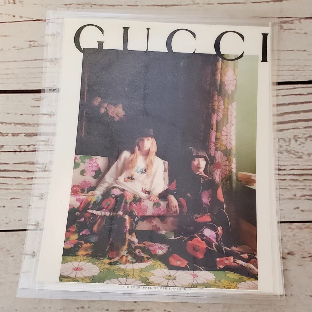 Handmade Cover For A Classic Size Disc Bound Planner Gucci ads, Vogue magazine